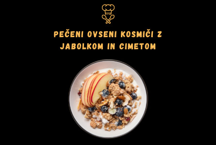 Pečeni ovseni kosmiči z jabolkom in cimetom